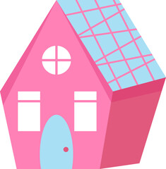 Colorful Vector Set of Flat Residential House Icons and Apartment Buildings for Real Estate and Neighborhood Architecture Design