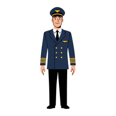 Pilot Character &ndash; Aviation Professional Vector
