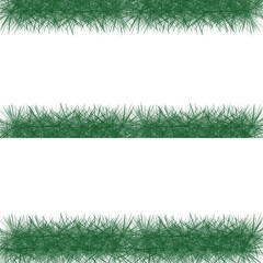 Three Horizontal Green Grass-like Textured Borders