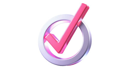 Tick or check mark 3d illustration