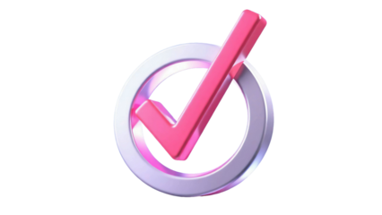 Tick or check mark 3d illustration