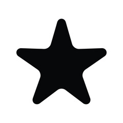Black star icon vector illustration simple shape graphic element isolated on white