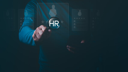 Digital HR Management, Workforce Planning and Data-Driven HR Concepts, Global Recruitment and Outsourcing, Customer Service, Teamwork, Strategy, Technology, and Social Networking.