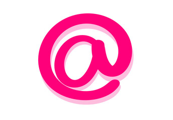 Fototapeta premium Handwritten at sign transparent png