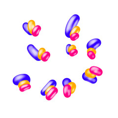 abstract colorful elements transparent png