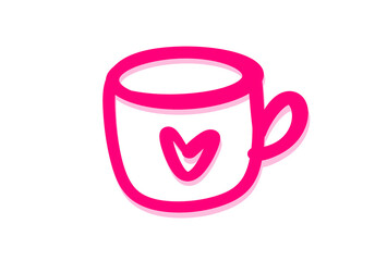 mug with heart transparent png