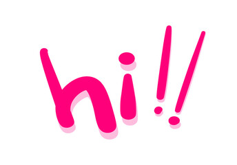 handwritten hi word with exclamation marks transparent png