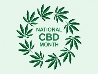 Celebrate national cbd month with a leafy green wreath and inspiring message
