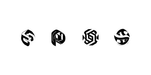 Abstract geometric pattern with sharp edges and clean lines isolated on white background isolated on transparent background silhouette