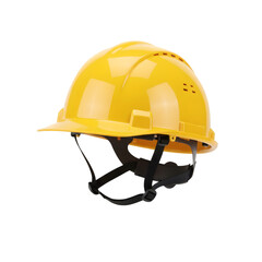 Fototapeta premium Yellow hard hat safety helmet for construction and industrial work