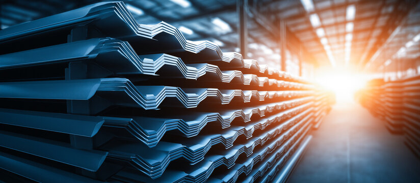 metal roofing sheets in  warehouse