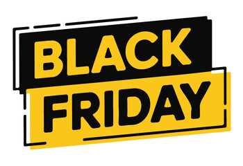 Black Friday sale vector design promotional marketing banner for retail business isolated on white background