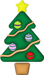 크리스마스 트리 입체