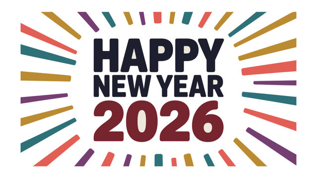 New Year 2026 Celebration: A vibrant, colorful graphic heralds the arrival of the New Year 2026, offering a message of joy, hope, and new beginnings.