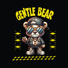 Bear t shirt design