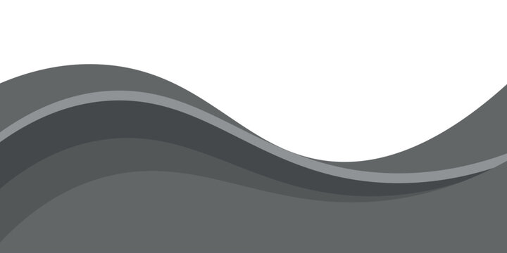 Vector blak line background curve element with white space for text and message design, overlapping layers, vector