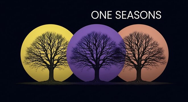 Four Seasons Tree Art - A Visual Representation of Natures Cycle.