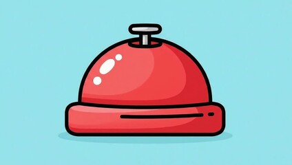 Happy Cartoon Service Bell Icon Buzzer Ringing Trivia Game Show