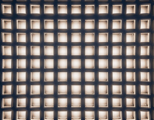 illuminated geometric ceiling pattern abstract background