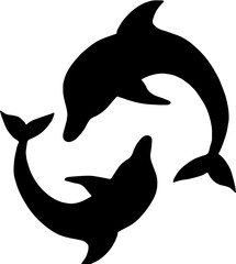 silhouette of a dolphin