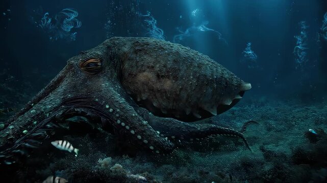 Deep Sea Octopus: Majestic Creature in Underwater Habitat