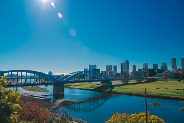 多摩川浅間神社の風景