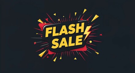 Flash Sale Banner: Captivating the urgency of a promotional event with bold text and dynamic design