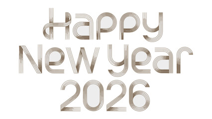 New Year 2026: A minimalist greeting that blends contemporary typography with the promise of a fresh start, looking towards the year 2026. 