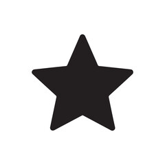 Obraz premium Single minimalist solid icon representing a star rating or favorite chat message. 