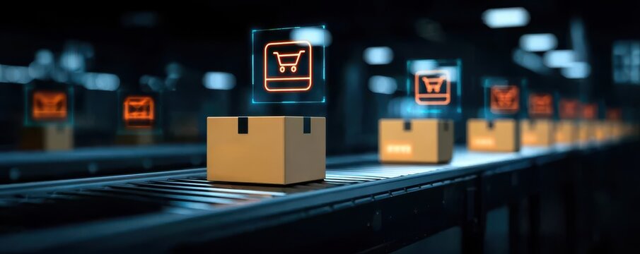 A shimmering corridor of light where partnership spark advances logistics harmony as operation layers raise inventory rhythm shaping sales with a lasting note of efficiency
