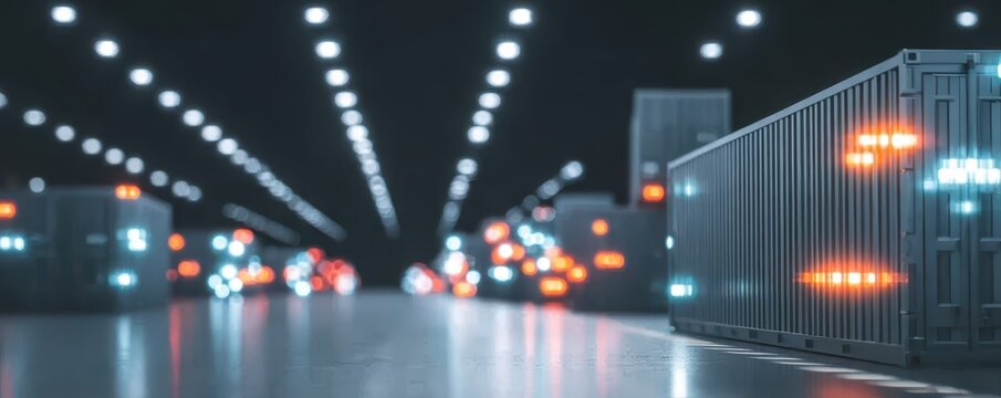 A shimmering corridor of light where partnership spark advances logistics harmony as operation layers raise inventory rhythm shaping sales with a lasting note of efficiency