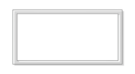 A Realistic Digital Illustration of a Blank Rectangular Frame with a Subtle Beveled Edge and a Soft Shadow, Ideal for Text or Image Placement
