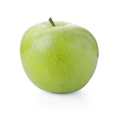 One ripe green apple isolated on white