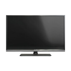 Modern widescreen tv, isolated on transparent background