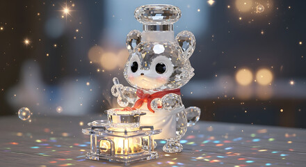 snowman in the night