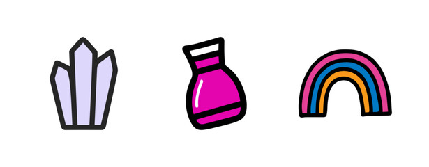 cute Magic Crystal Potion Rainbow Pack