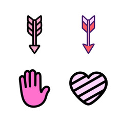 cute Love & Arrow Pink Aesthetic Pack