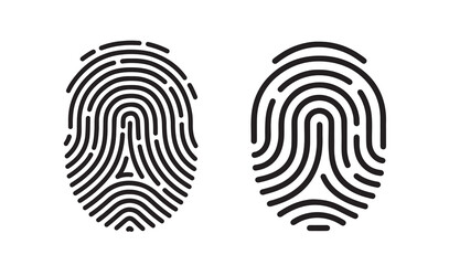 fingerprint scanning icon sets _Fingerprint scanning icon sign vector