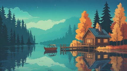 Scenic lakes of Bled and Como with mountains forests and reflections