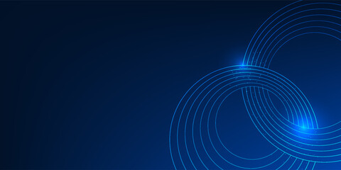 Abstract Technology Background with Overlapping Circular Layers, Digital Data Rings, Futuristic Network Design, Cyber Tech Structure, Modern Connectivity Visualization