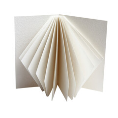 Blank folded greeting card isolated on transparent background