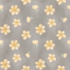 Seamless flowers art on pattern for background and backdrop.