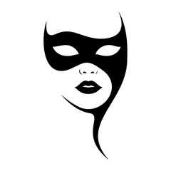 Silhouette mask covering the eyes and part of the face