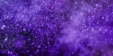 Vibrant Purple Glitter Dust Exploding in a Dynamic Cloud Formation.