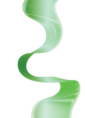 Gradient Green Swirl Ribbon &ndash; Minimal Flowing Abstract Vector Design. Green Abstract Wave Ribbon Vector.
