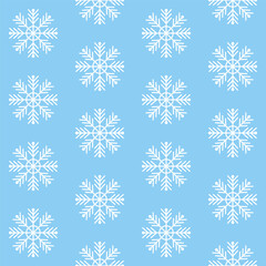 Vector illustration of seamless snowflakes pattern on blue background for Christmas theme