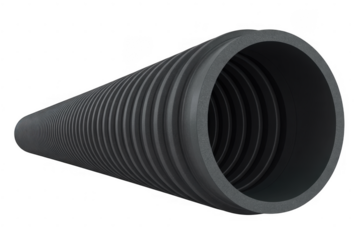 Corrugated pipe isolated on a transparent background