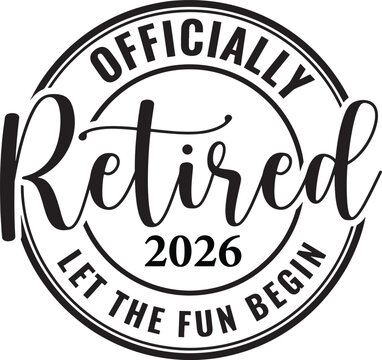 Officially retired 2026 let the fun begin stamp design