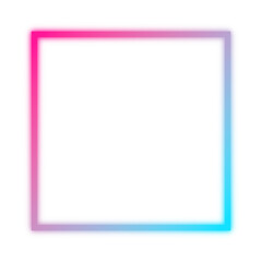 Gradient neon frame design offers modern aesthetic and vibrant glow
