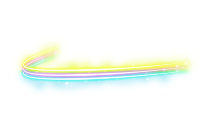 Abstract glowing neon light streaks, dynamic vibrant energy design